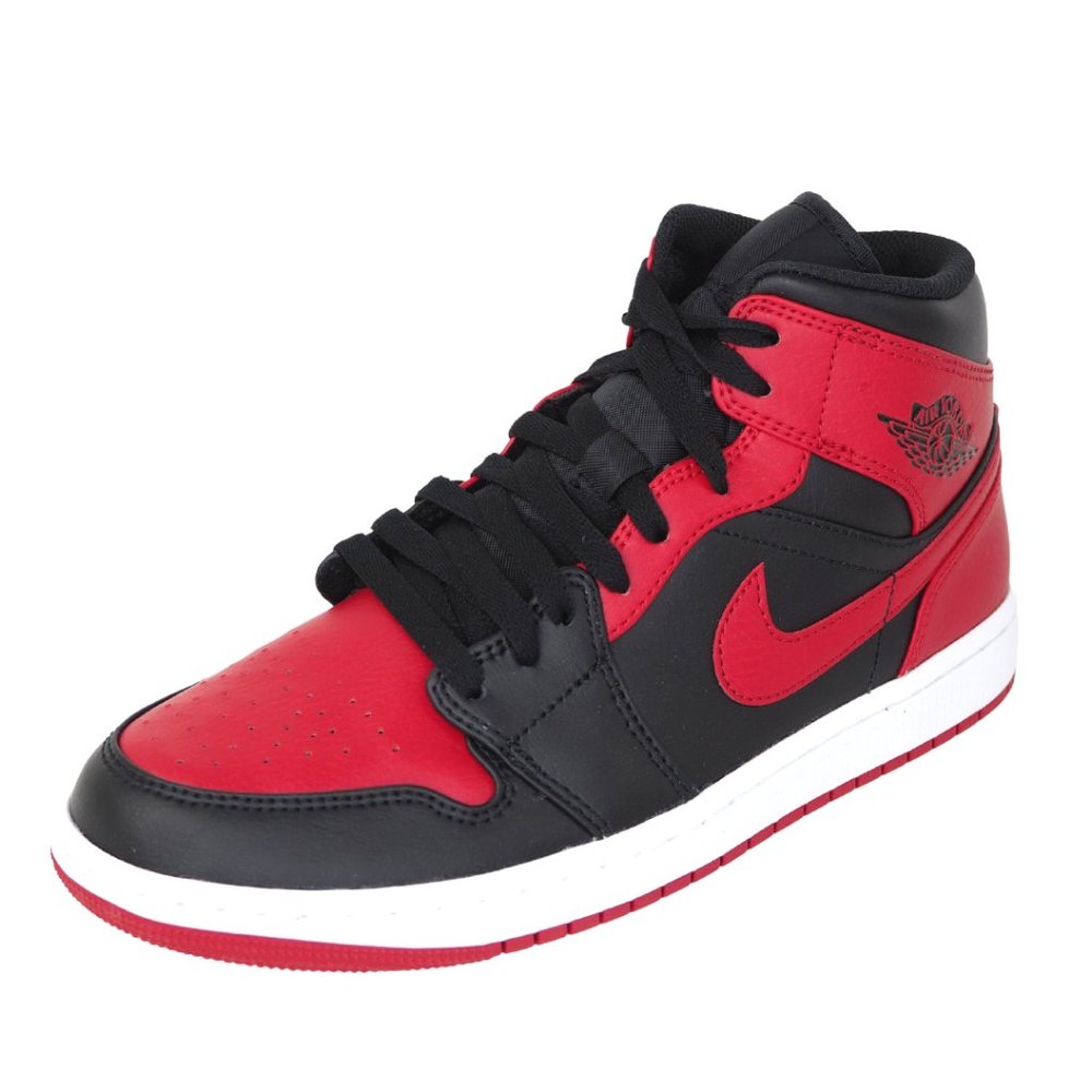 NIKE Air Jordan 1 Mid Banned 2020 Mens Shoes Red - Picture 2 of 12
